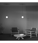 Single pendant lamps - Maytoni Luna LED Sphere Pendant Lamp 5W 300lm 3000K Black, White P039PL-5W3K-10INS-B - product 6