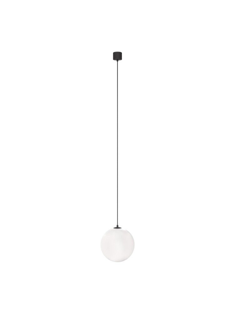 Single pendant lamps - Maytoni Luna LED Sphere Pendant Lamp 5W 310lm 3000K Black, White P039PL-5W3K-20-B - product kolory-swiatla.pl 1