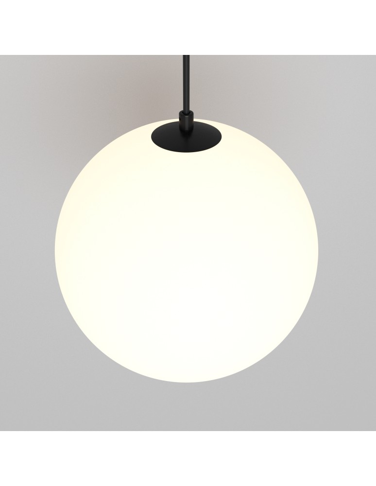 Single pendant lamps - Maytoni Luna LED Sphere Pendant Lamp 5W 310lm 3000K Black, White P039PL-5W3K-20-B - product kolory-swiatla.pl 2