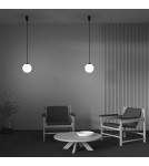 Single pendant lamps - Maytoni Luna LED Sphere Pendant Lamp 5W 310lm 3000K Black, White P039PL-5W3K-20-B - product 5