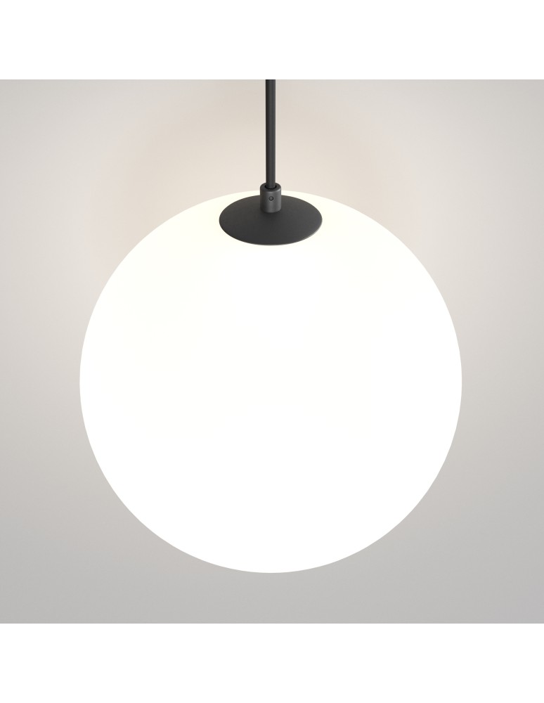 Single pendant lamps - Maytoni Luna LED Sphere Pendant Lamp 5W 310lm 3000K Black, White P039PL-5W3K-20INS-B - product kolory-swiatla.pl 2
