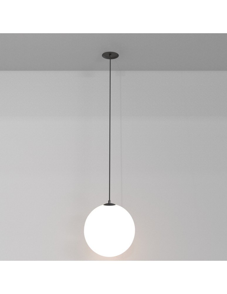 Single pendant lamps - Maytoni Luna LED Sphere Pendant Lamp 5W 310lm 3000K Black, White P039PL-5W3K-20INS-B - product kolory-swiatla.pl 3