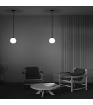 Single pendant lamps - Maytoni Luna LED Sphere Pendant Lamp 5W 310lm 3000K Black, White P039PL-5W3K-20INS-B - product 6