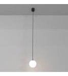 Single pendant lamps - Maytoni Luna LED 5W 330lm 4000K Sphere Pendant Lamp Black, White P039PL-5W4K-10-B - product 3