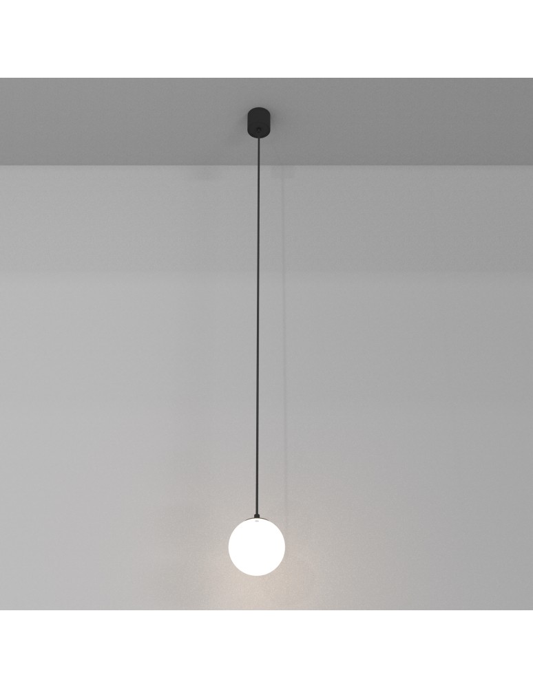 Single pendant lamps - Maytoni Luna LED 5W 330lm 4000K Sphere Pendant Lamp Black, White P039PL-5W4K-10-B - product kolory-swiatla.pl 3
