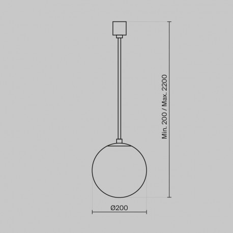 Maytoni Luna Lampa Wisząca Kula LED 5W 350lm 4000K Czarny, Biały P039PL-5W4K-20-B