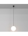Maytoni Luna Lampa Wisząca Kula LED 5W 350lm 4000K Czarny, Biały P039PL-5W4K-20INS-B
