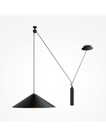 Maytoni Peso Lampa Wisząca Regulowana Wysokość 1xE27 60W Black P080PL-01B
