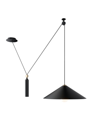 Maytoni Peso Lampa Wisząca Regulowana Wysokość 1xE27 60W Black P080PL-01B - produkt 2