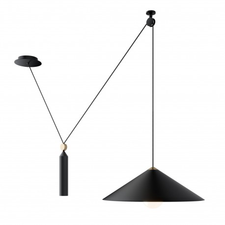 Maytoni Peso Lampa Wisząca Regulowana Wysokość 1xE27 60W Black P080PL-01B