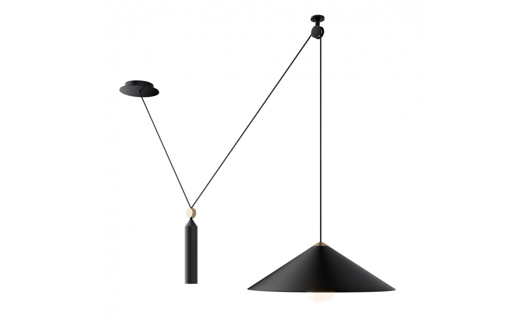 Maytoni Peso Lampa Wisząca Regulowana Wysokość 1xE27 60W Black P080PL-01B