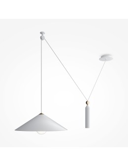 Maytoni Peso Lampa Wisząca Regulowana Wysokość 1xE27 60W Biały P080PL-01W