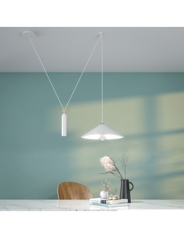 Maytoni Peso Lampa Wisząca Regulowana Wysokość 1xE27 60W Biały P080PL-01W - produkt 2