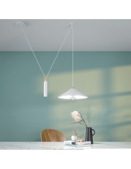 Maytoni Peso Lampa Wisząca Regulowana Wysokość 1xE27 60W Biały P080PL-01W - produkt 2