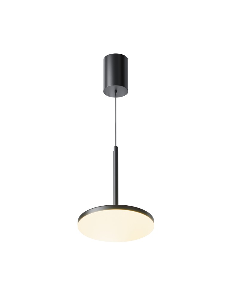Single pendant lamps - Maytoni Plato LED Pendant Lamp 12W 700lm 3000K Black P076PL-L12W3K-B. - product kolory-swiatla.pl 1