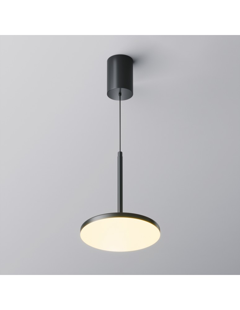 Single pendant lamps - Maytoni Plato LED Pendant Lamp 12W 700lm 3000K Black P076PL-L12W3K-B. - product kolory-swiatla.pl 4