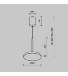 Single pendant lamps - Maytoni Plato LED Pendant Lamp 12W 700lm 3000K Black P076PL-L12W3K-B. - product 7