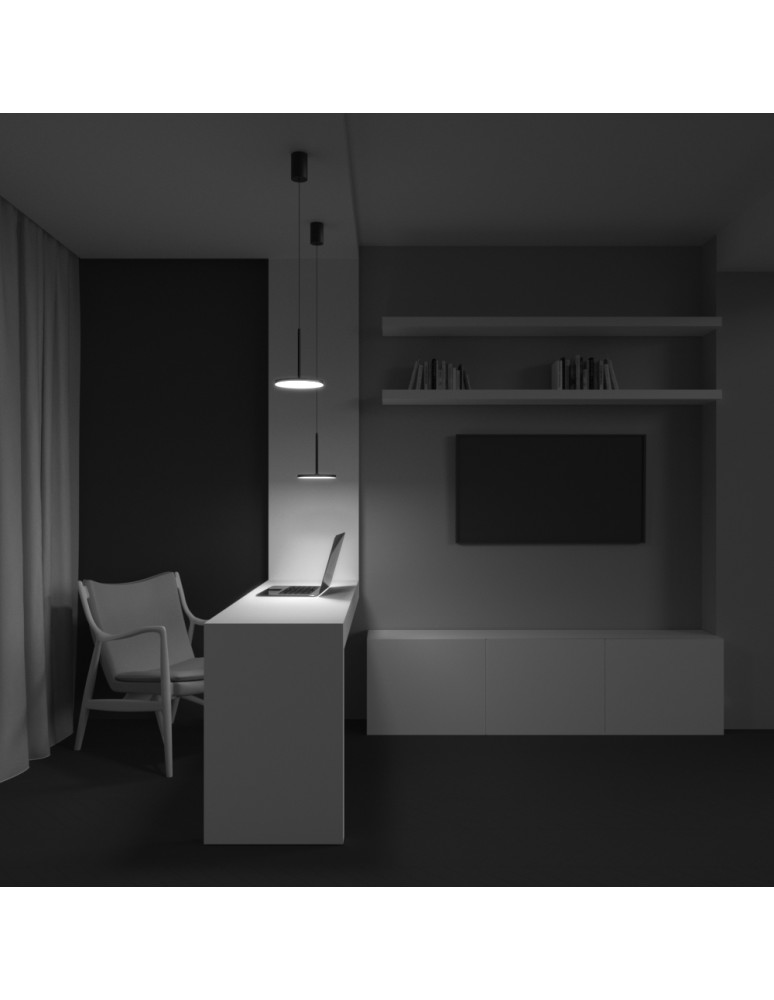 Single pendant lamps - Maytoni Plato LED Pendant Lamp 12W 700lm 3000K Black P076PL-L12W3K-B. - product kolory-swiatla.pl 8