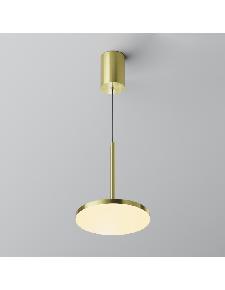 Single pendant lamps - Maytoni Plato LED Pendant Lamp 12W 760lm 3000K Brass P076PL-L12W3K-BS. - product kolory-swiatla.pl 4