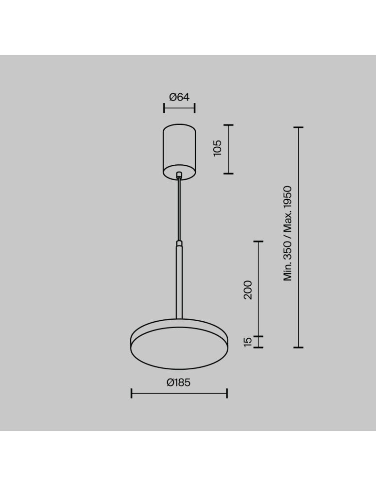 Single pendant lamps - Maytoni Plato LED Pendant Lamp 12W 760lm 3000K Brass P076PL-L12W3K-BS. - product kolory-swiatla.pl 7