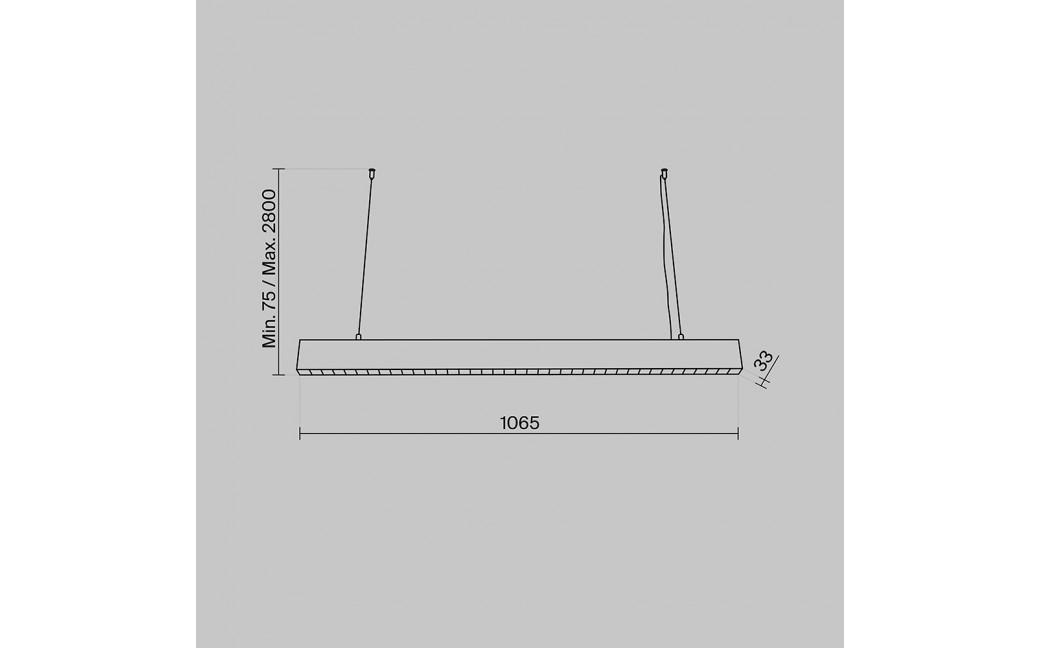 Maytoni Points Lampa Wisząca Pozioma LED 40W 3400lm 4000K Biały P050PL-L40W4K