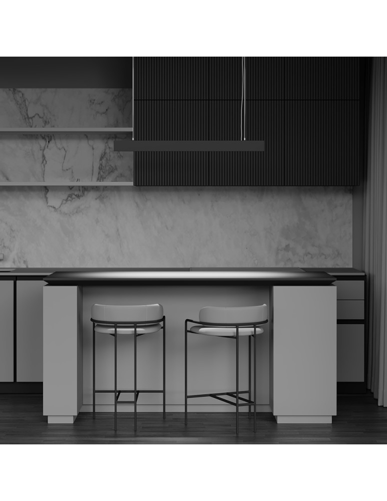 Pendant lamps over the island - Maytoni Points Horizontal LED Pendant Lamp 40W 3400lm 4000K Black P050PL-L40B4K. - product kolory-swiatla.pl 6