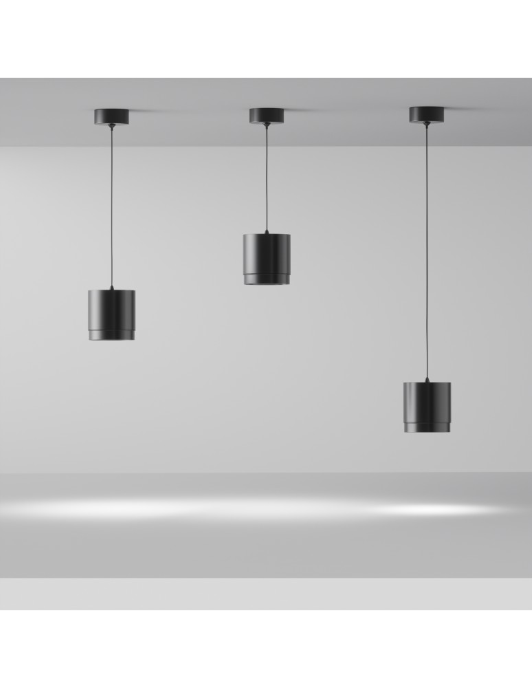 Single pendant lamps - Maytoni Polar Pendant Lamp 1xGX53 15W Black P088PL-GX53-B - product kolory-swiatla.pl 4