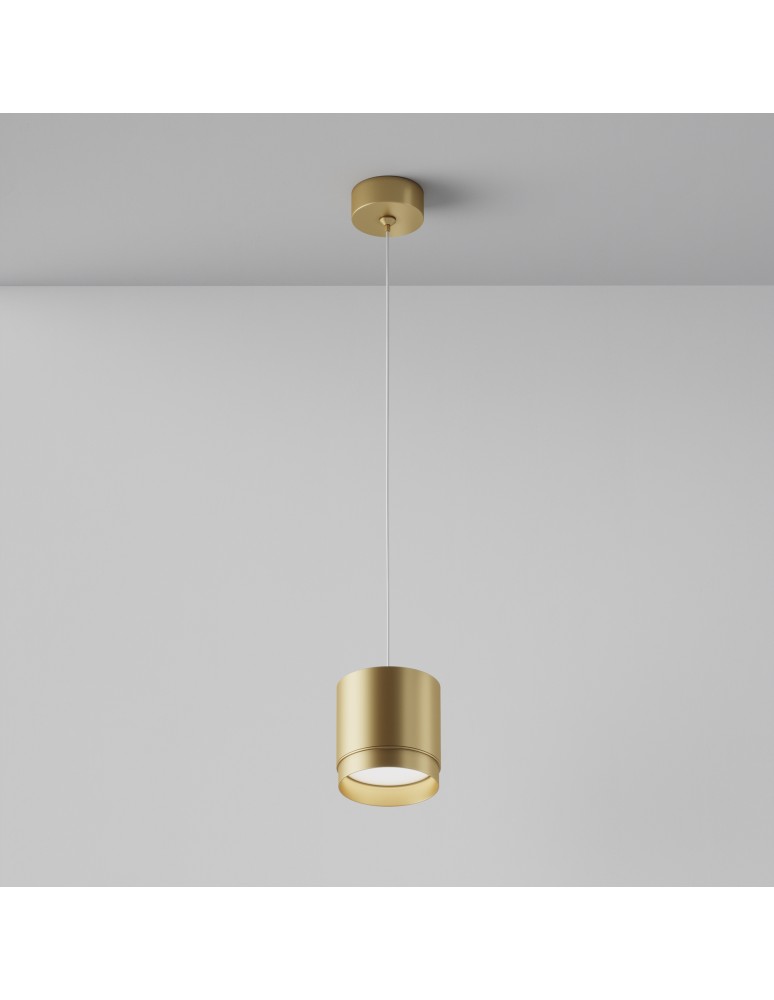 Single pendant lamps - Maytoni Polar Pendant Lamp 1xGX53 15W Gold Mat P088PL-GX53-MG - product kolory-swiatla.pl 4