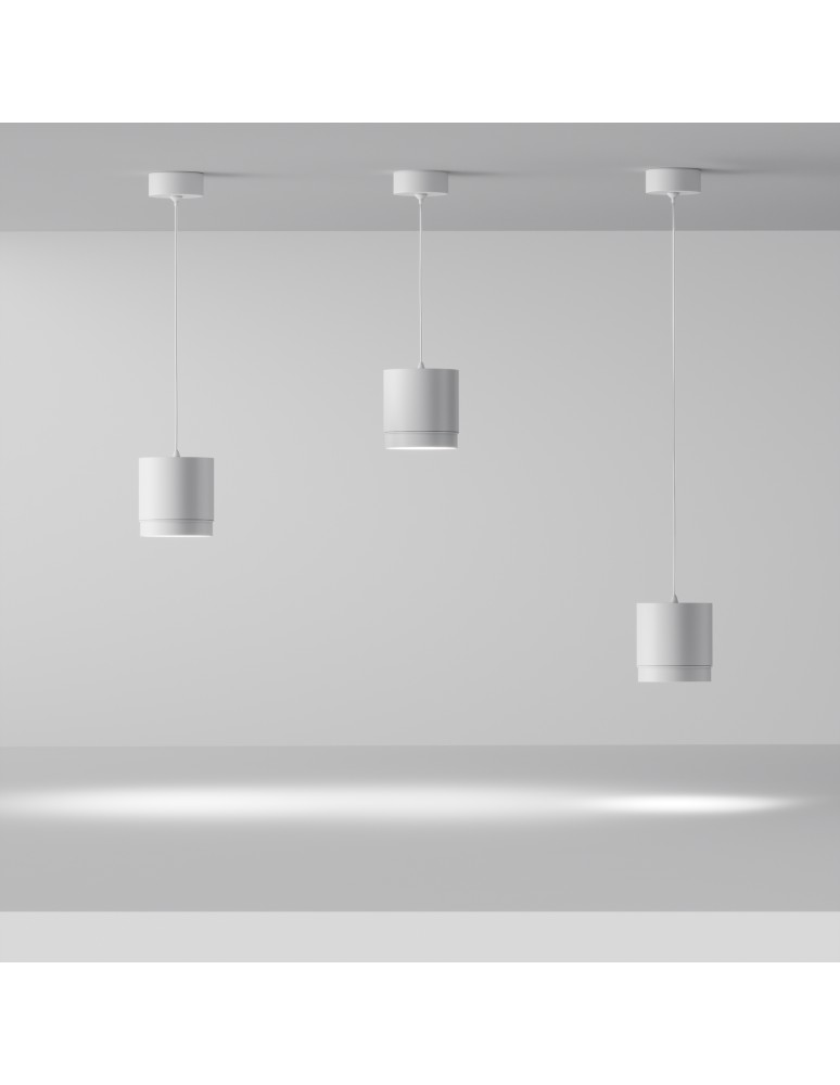 Single pendant lamps - Maytoni Polar Pendant Lamp 1xGX53 15W White P088PL-GX53-W. - product kolory-swiatla.pl 4