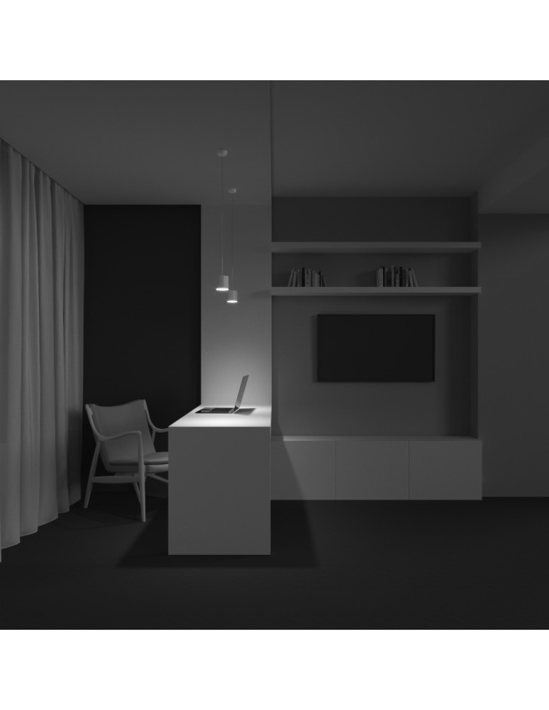 Single pendant lamps - Maytoni Polar Pendant Lamp 1xGX53 15W White P088PL-GX53-W. - product kolory-swiatla.pl 7