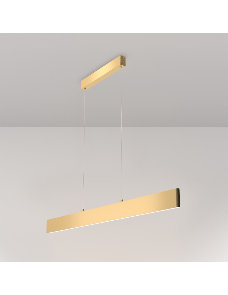 Pendant lamps over desk - Maytoni Step Horizontal LED Pendant Lamp 30W 1400lm 3000K Gold P010PL-L30G3K. - product kolory-swiatla.pl 2