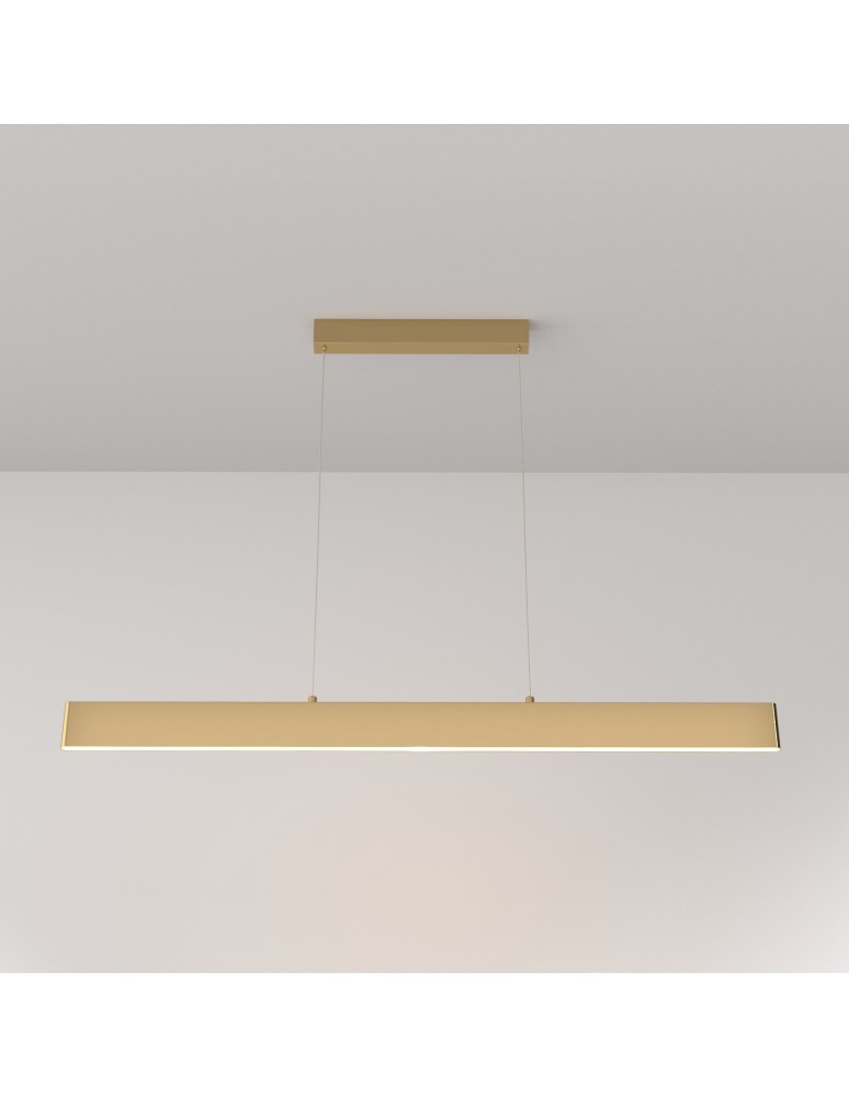 Pendant lamps over desk - Maytoni Step Horizontal LED Pendant Lamp 30W 1400lm 3000K Gold P010PL-L30G3K. - product kolory-swiatla.pl 3