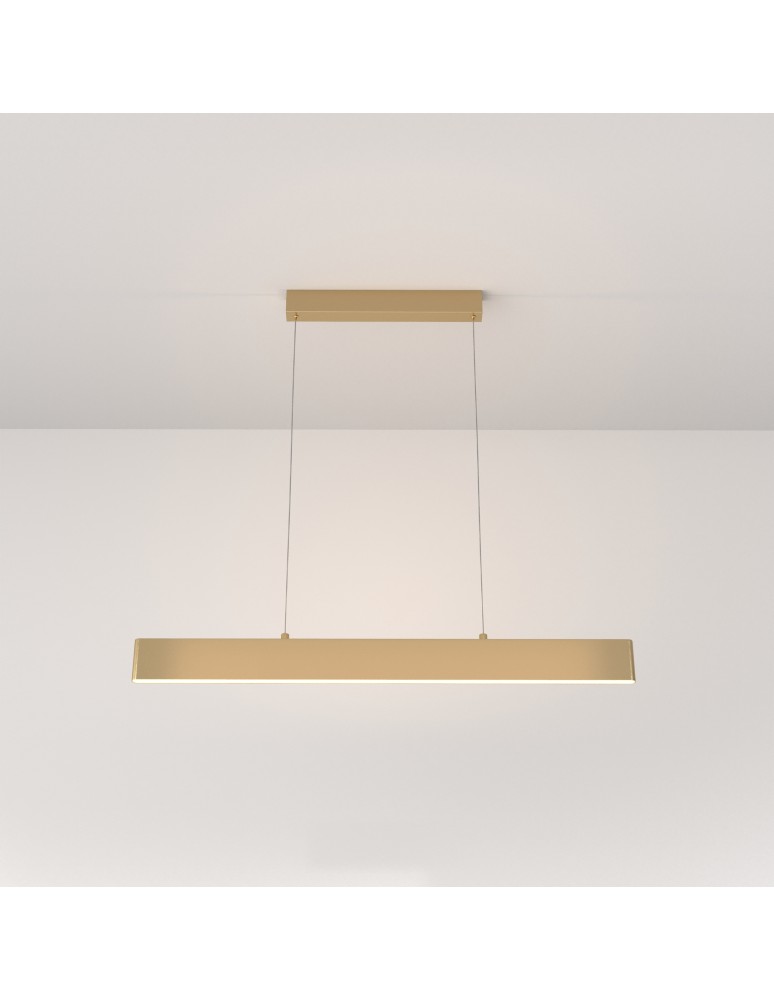 Pendant lamps over desk - Maytoni Step Horizontal LED Pendant Lamp 23W 1100lm 3000K Gold P010PL-L23G3K. - product kolory-swiatla.pl 3