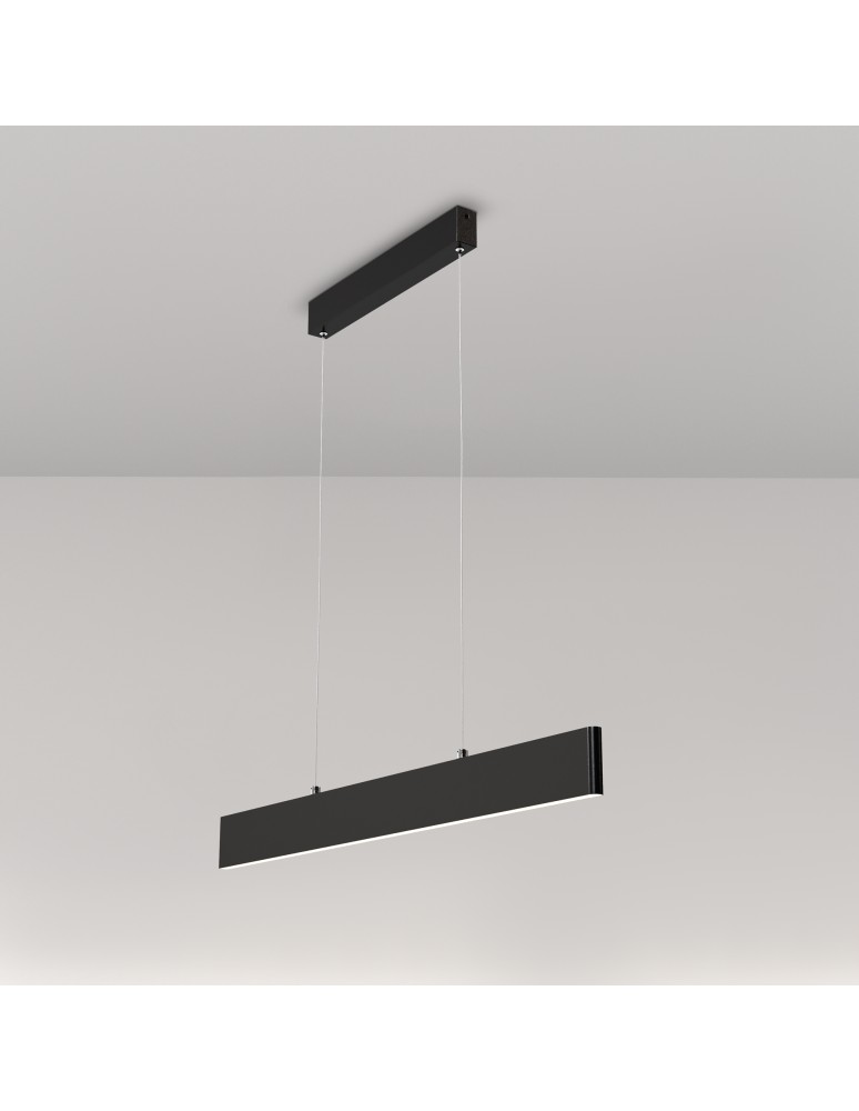 Pendant lamps over the island - Maytoni Step Horizontal LED Pendant Lamp 23W 800lm 4000K Black P010PL-L23B4K. - product kolory-swiatla.pl 2
