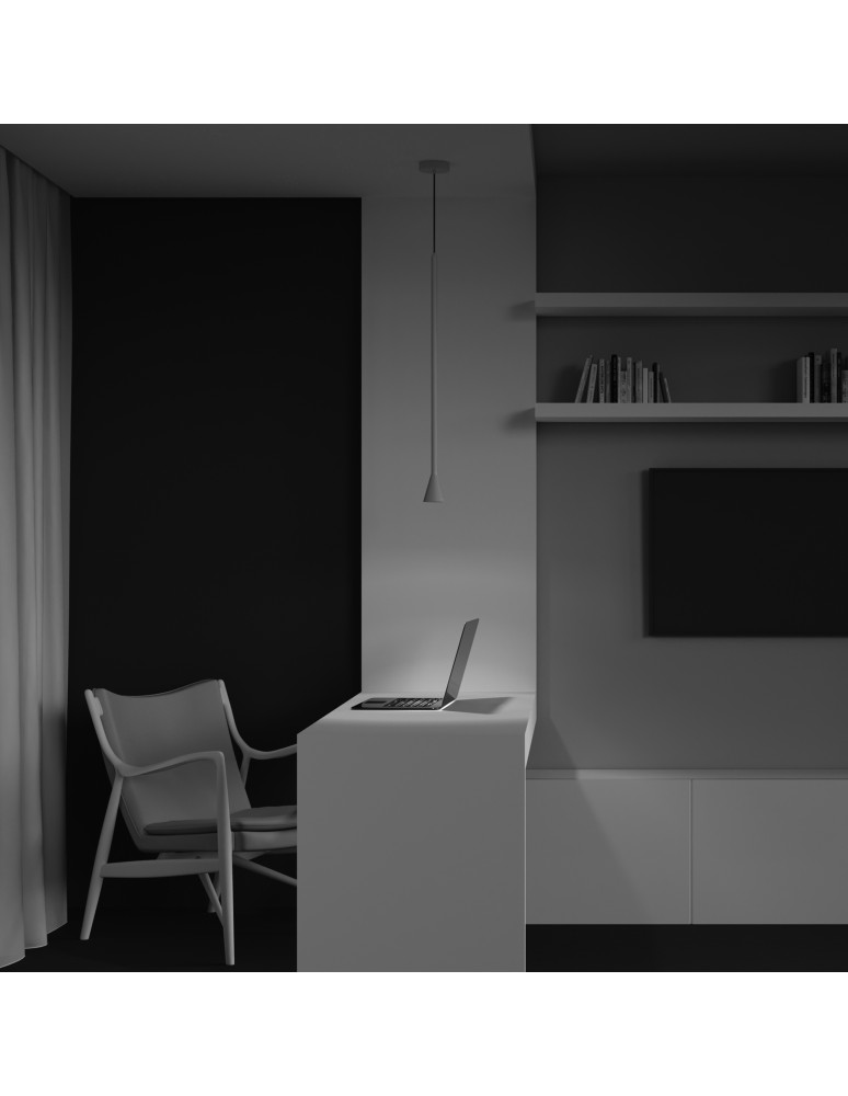 Single pendant lamps - Maytoni Arrow Pendant Lamp 1xGU10 40W White P064PL-01W - product kolory-swiatla.pl 6