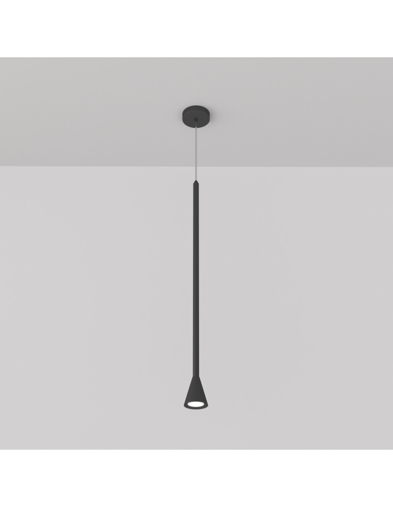 Single pendant lamps - Maytoni Arrow Pendant Lamp 1xGU10 40W Black P064PL-01B - product kolory-swiatla.pl 4