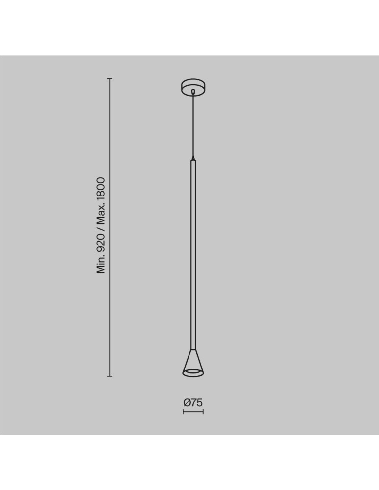 Single pendant lamps - Maytoni Arrow Pendant Lamp 1xGU10 40W Black P064PL-01B - product kolory-swiatla.pl 6