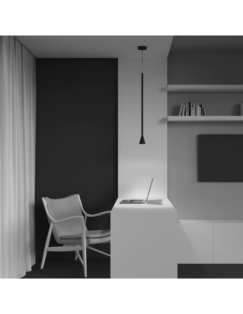 Single pendant lamps - Maytoni Arrow Pendant Lamp 1xGU10 40W Black P064PL-01B - product kolory-swiatla.pl 7