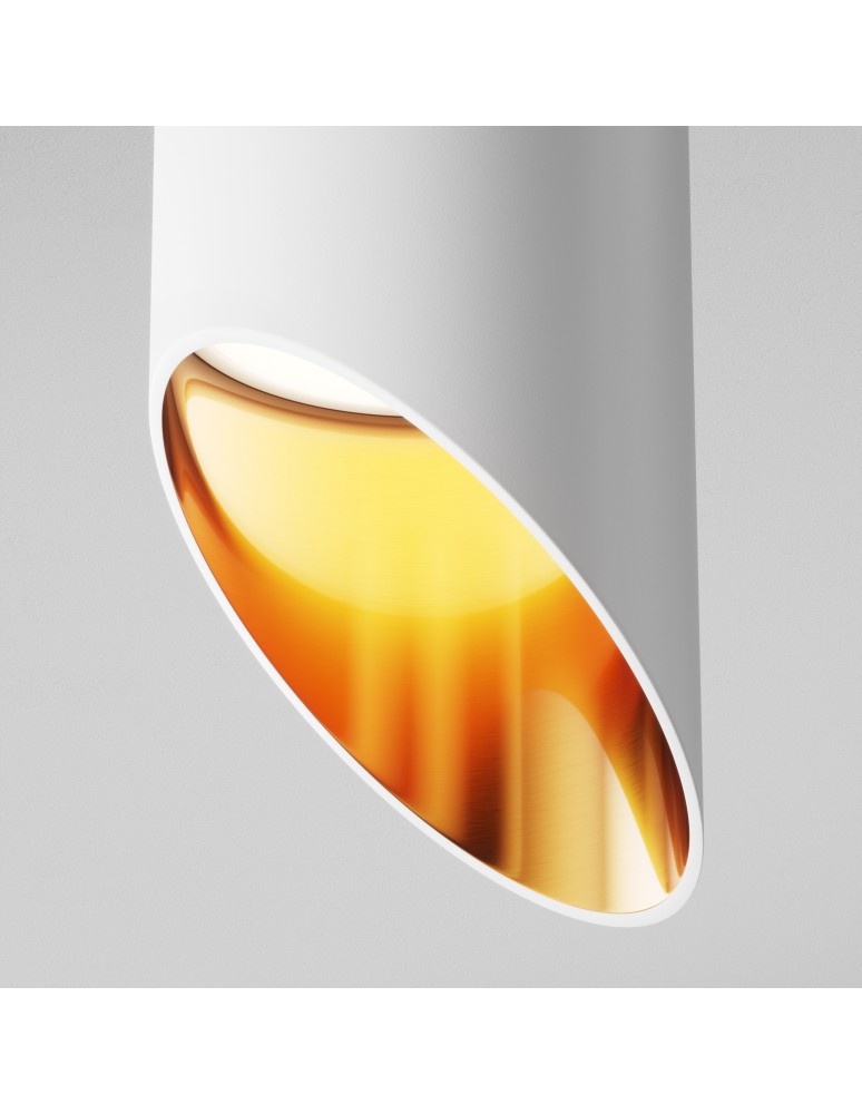 Single pendant lamps - Maytoni Lipari Pendant Lamp 1xGU10 12W White, Gold P044PL-01-40GU10-W. - product kolory-swiatla.pl 2