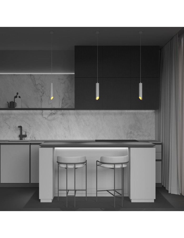 Single pendant lamps - Maytoni Lipari Pendant Lamp 1xGU10 12W White, Gold P044PL-01-40GU10-W. - product kolory-swiatla.pl 5