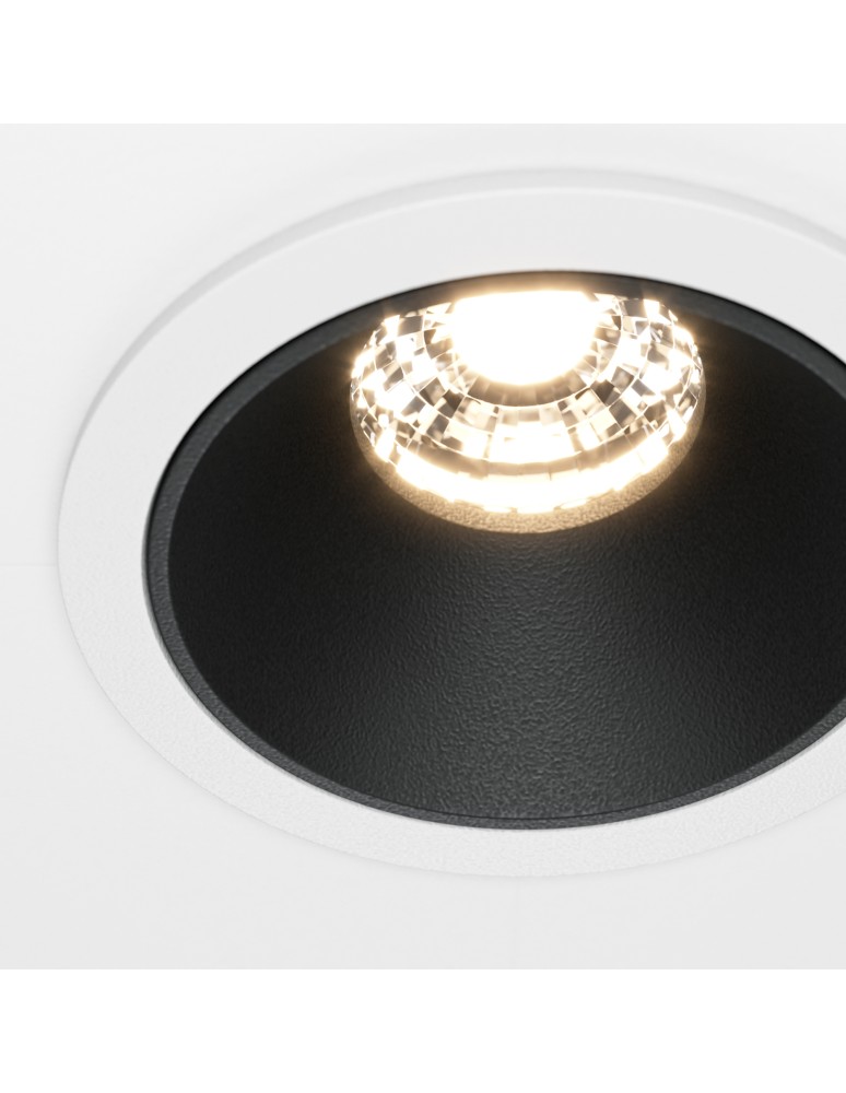 LED flush-mounted lamps - Maytoni Alfa LED Flush Mount 10W 450lm 3000K White, Black DL043-01-10W3K-D-RD-WB - product kolory-swiatla.pl 2