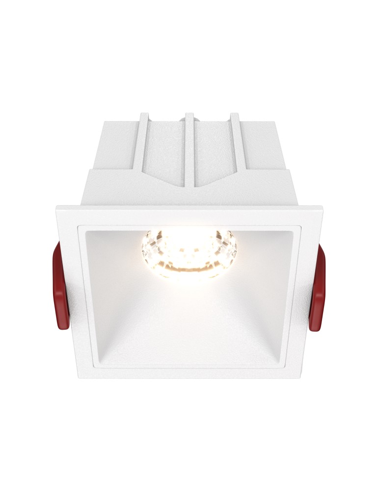 LED flush-mounted lamps - Maytoni Alfa LED Flush Mount 10W 500lm 3000K White DL043-01-10W3K-D-SQ-W - product kolory-swiatla.pl 1
