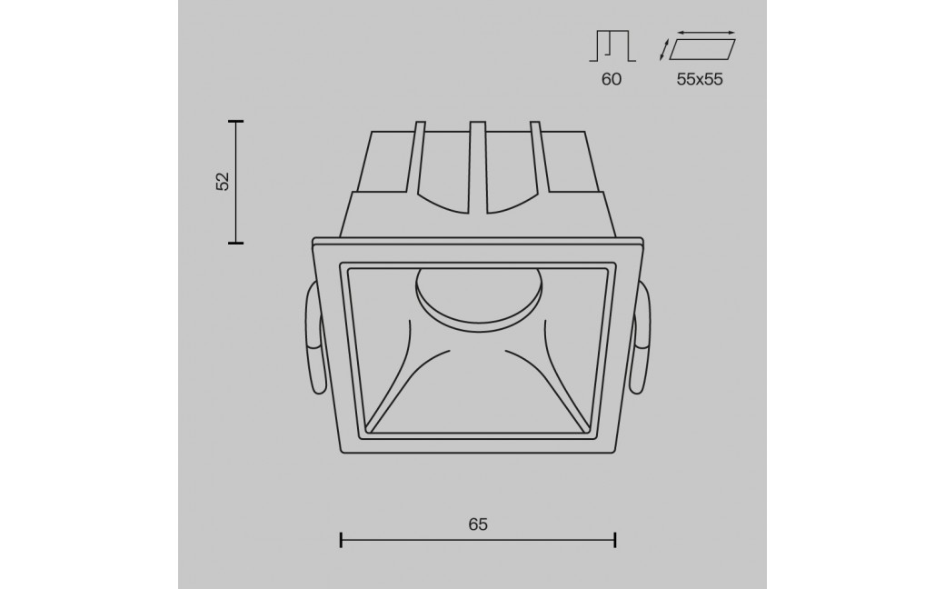 Maytoni Alfa LED Podtynkowa LED 10W 500lm 3000K Biały DL043-01-10W3K-D-SQ-W