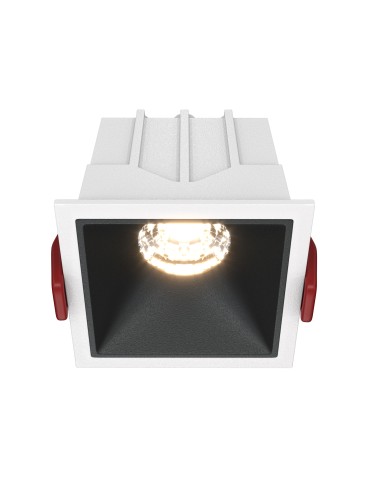 Maytoni Alfa LED Flush Mount 10W 450lm 3000K White, Black DL043-01-10W3K-D-SQ-WB
