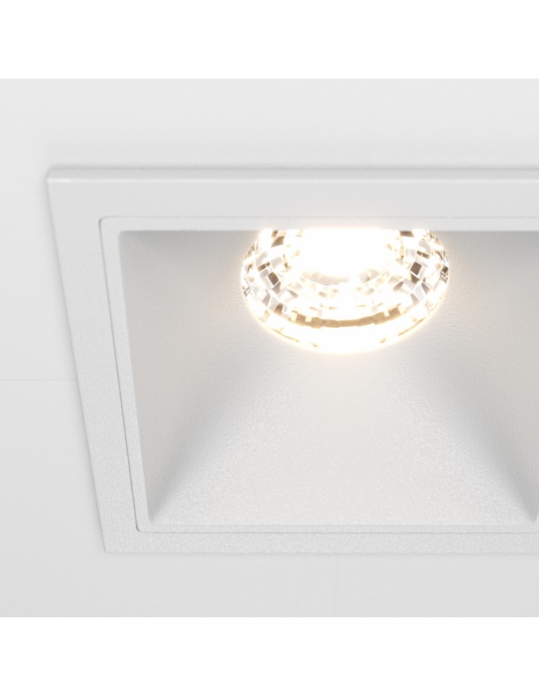 LED flush-mounted lamps - Maytoni Alfa LED Flush Mount 10W 500lm 3000K White DL043-01-10W3K-SQ-W - product kolory-swiatla.pl 2