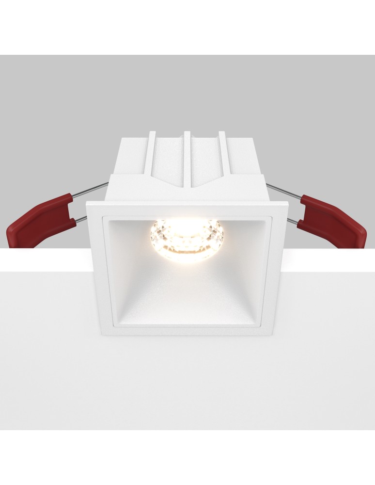 LED flush-mounted lamps - Maytoni Alfa LED Flush Mount 10W 500lm 3000K White DL043-01-10W3K-SQ-W - product kolory-swiatla.pl 5
