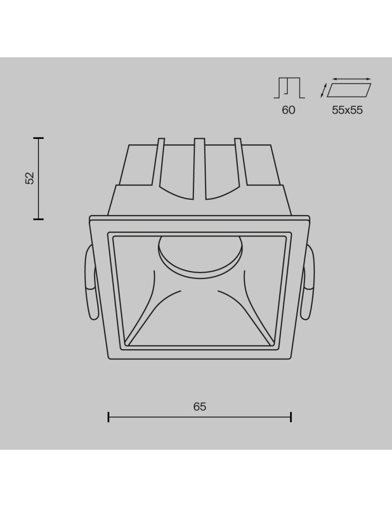 LED flush-mounted lamps - Maytoni Alfa LED Flush Mount 10W 500lm 3000K White DL043-01-10W3K-SQ-W - product kolory-swiatla.pl 6