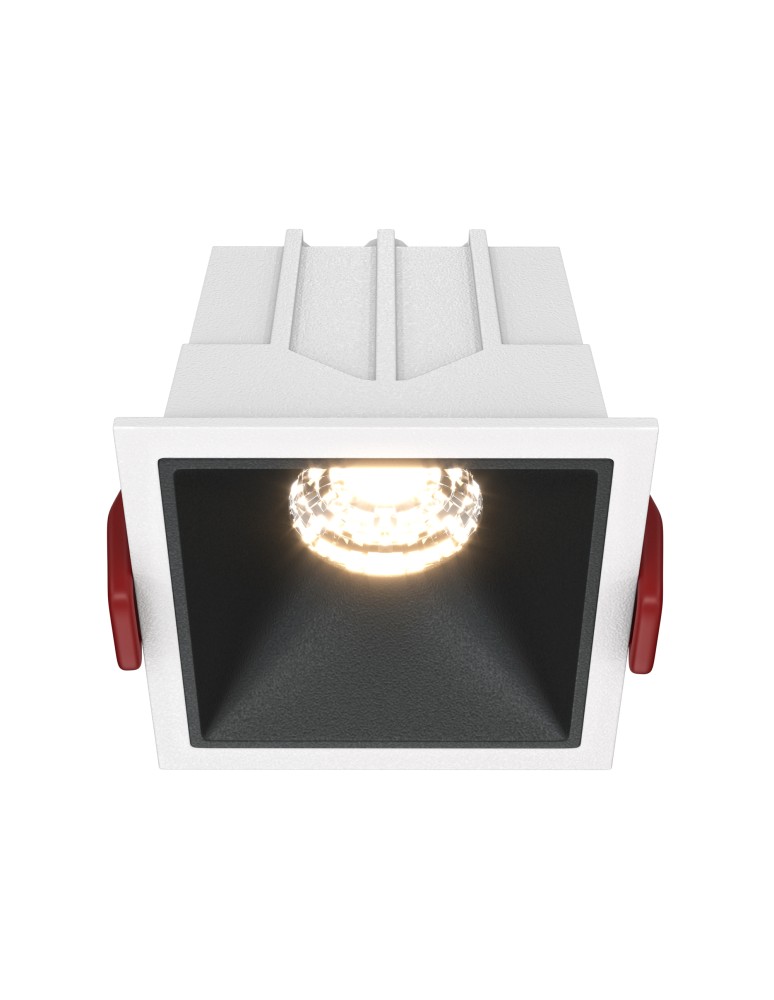 LED flush-mounted lamps - Maytoni Alfa LED Flush Mount 10W 450lm 3000K White, Black DL043-01-10W3K-SQ-WB - product kolory-swiatla.pl 1