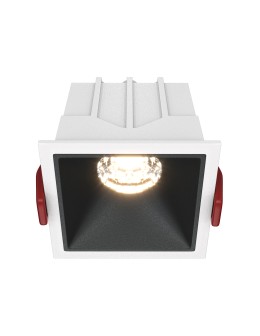 Maytoni Alfa LED Flush Mount 10W 450lm 3000K White, Black DL043-01-10W3K-SQ-WB