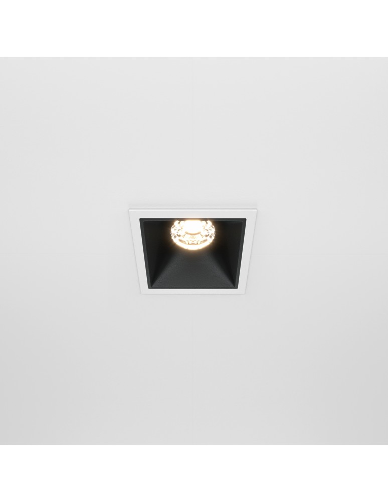 LED flush-mounted lamps - Maytoni Alfa LED Flush Mount 10W 450lm 3000K White, Black DL043-01-10W3K-SQ-WB - product kolory-swiatla.pl 3